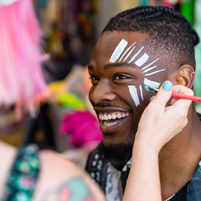 Face painting to celebrate human rights