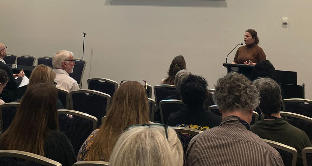Kerry Hawkins CEO Community Mental Health Australia presenting at conference