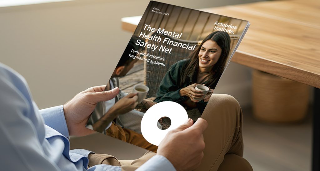 Man reading report about mental health