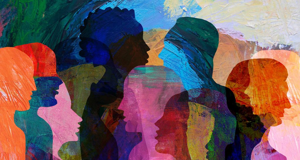 Human rights painting of people