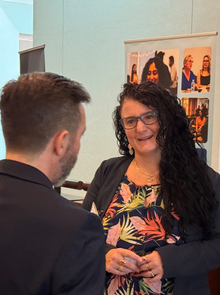 Kate from CMHA talking Parliament House Canberra