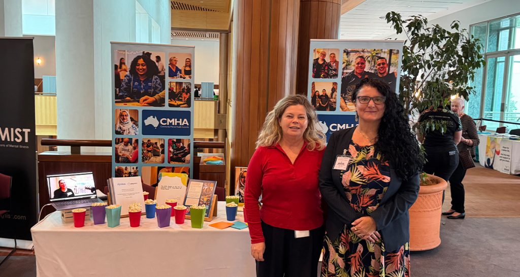 Kerry Hawkins and Kate Hawtin from CMHA at Parliament House Expo